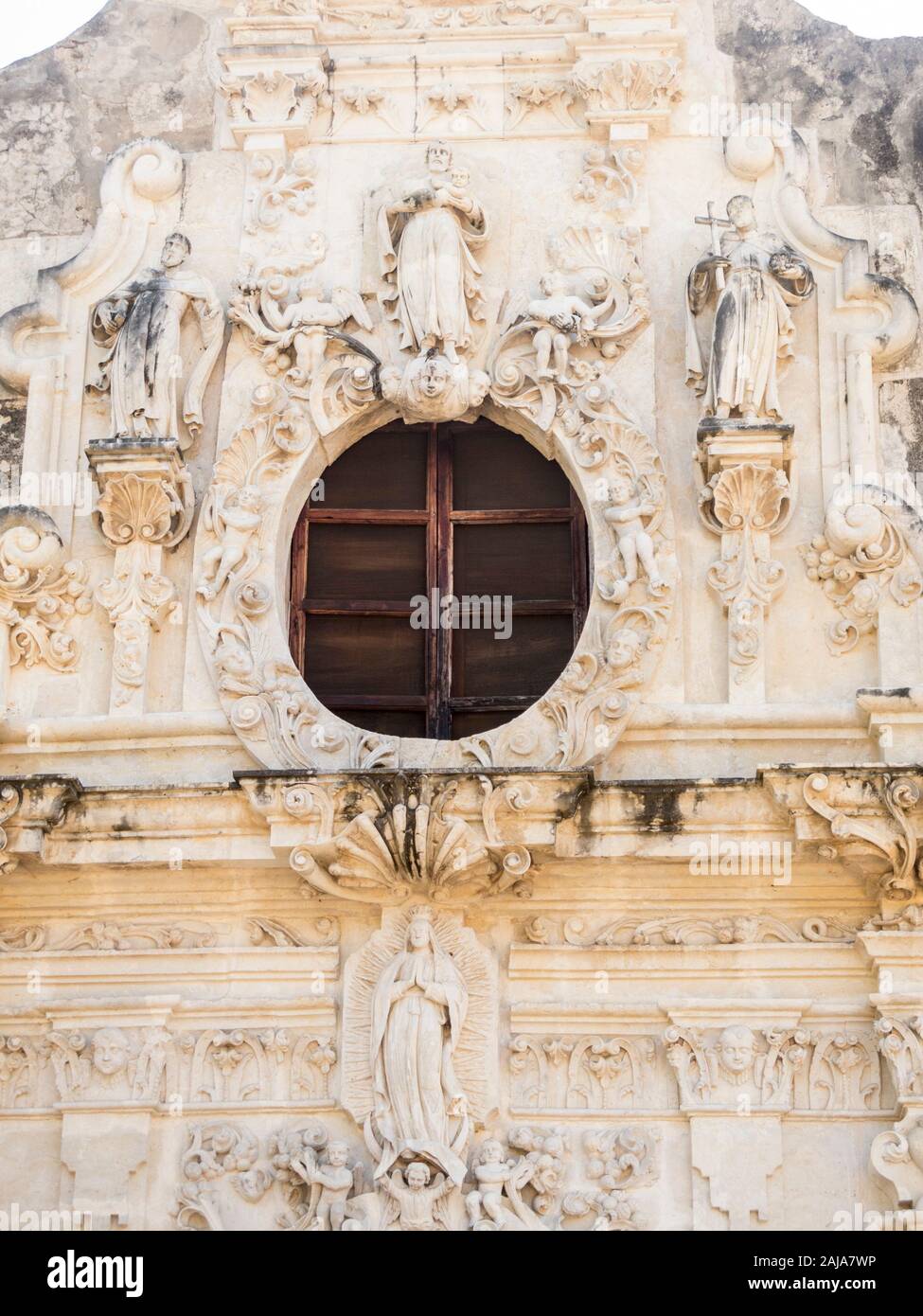 La missione di San Jose, la Regina delle Missioni, San Antonio, Texas Foto Stock
