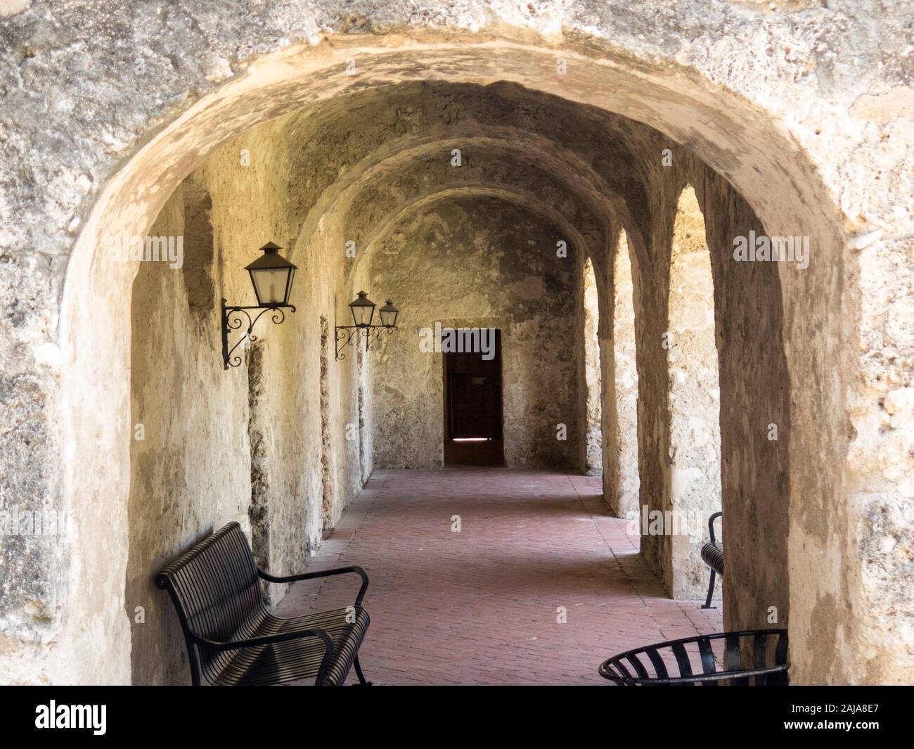 Missione Concepción, San Antonio, Texas Foto Stock