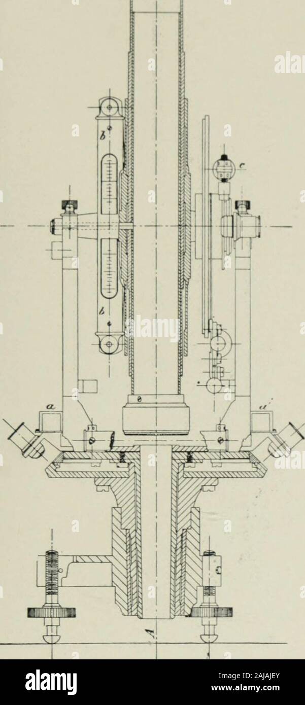 Le transazioni . Hoskolds minerario e ingegneri civili Transit-Theodolite.avvistamento verso il basso. I m. I|;m ii. per m 01 fRANSH I N I 0DO1J I B. io ho... 3 • !. Hoskolds minerario e ingegneri civili Transit-Theodolite. Vista in elevazione in sezione. Telescopio cercando verticalmente verso il basso. 894 Un [MPROVED forma di TRAtfSIT-THEODOLlTB. Fro. 4. Foto Stock