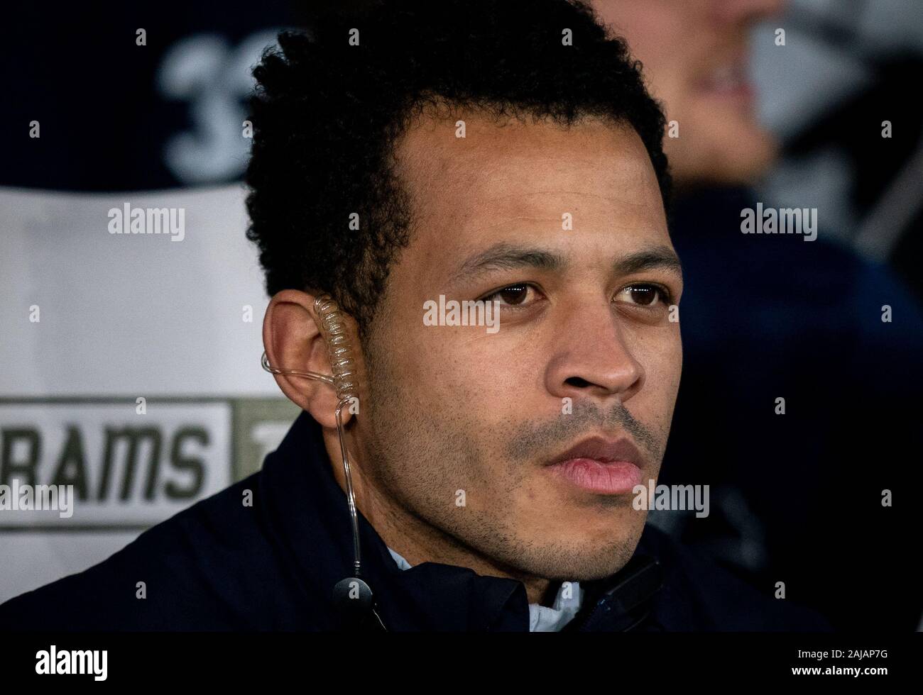 Derby, Regno Unito. 02Jan, 2020. Derby County specialista primo allenatore della squadra di Liam Rosenior pre corrispondere durante il cielo di scommessa match del campionato tra Derby County e Barnsley al Ipro Stadium, Derby, in Inghilterra il 2 gennaio 2020. Foto di Andy Rowland. Credito: prime immagini multimediali/Alamy Live News Foto Stock