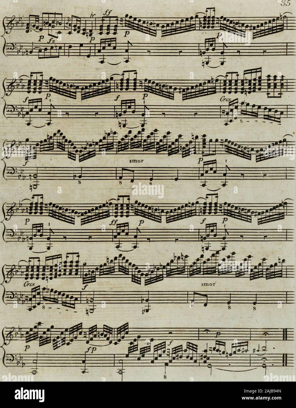 Sei sonates pour la harpe avec accompagnement d'onu violon ou flûte obligée, tres faciles un éxécuter, elles peuvent aussi se jouer seules d'autant qu'elles contiennent beaucoup de petits airs . S^j^H. Oi tffln ^N^^ Foto Stock