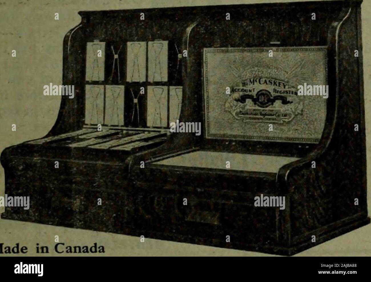 Canadian grocer Gennaio-Giugno 1910 . Mezzi di ritardo di perdita. Realizzato in Canada t ogni giorno di ritardo di installare il McGASKEY ONEWRITING sistema di movimentazione alternata di credito-conta si stanno perdendo denaro.H Questi sono alcuni dei modi in cui il denaro è lostwithout le vostre conoscenze : dimenticato le tasse-beni venduti-mai addebitato. Controversie con i clienti e la perdita di commercio. Poveri collezioni-perdita di sconti. Perdita di conti-l'McGASKEY È UN SISTEMA AUTOMATICO DI LIMITE DI CREDITO.e in un centinaio di altri modi.IT Lasciatevi dire su di loro, ben farlo volentieri se youwill mandaci una linea e dire che si sono interessati.PRIMA E ANCORA LA B£ST. Fare Foto Stock