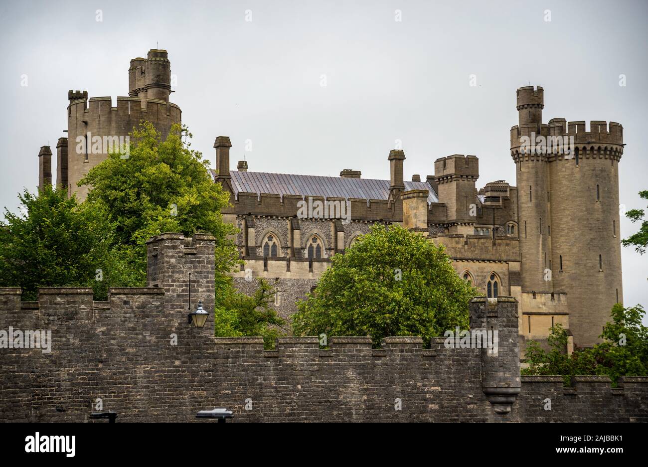 Castello di Arundel nella regione del Sussex in Gran Bretagna Foto Stock