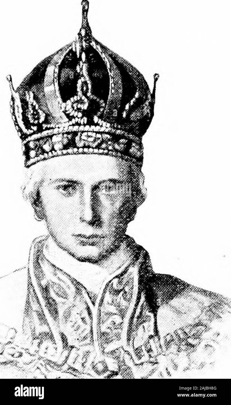 Tempi Medievali e Moderni : introduzione alla storia dell Europa occidentale formano la dissoluzione dell'Impero Romano fino al tempo presente . ent dell'imperatore, reso ulteriormente l'esistenza del Sacro Romano Impero impossibile. L'imperatore Francesco II, di conseguenza abdicato, 6 agosto 1806. In tal modo il più imponente e duraturo e ufficio politico noto per la storia è stato formalmente abolito. Francesco II Francesco II, tuttavia, non perde il suo titolo di Imperatore. tWeor ^ poco dopo il primo console aveva ricevuto quel titolo, Francesco AusTna °^ ha adottato la formula Imperatore d'Austria, a designare come lui la r Foto Stock