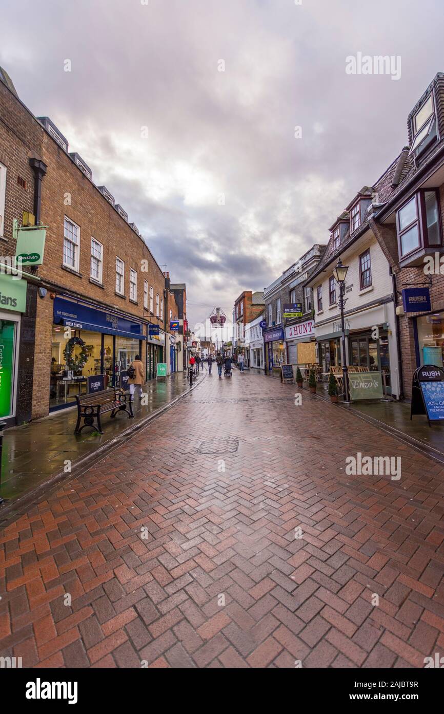 Vista del Windsor Royal Shopping Centre in Inghilterra England Regno Unito. Foto Stock