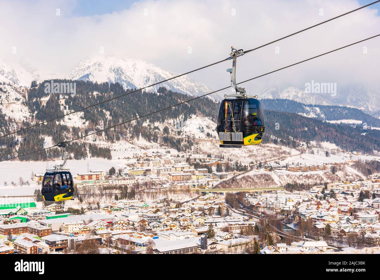 Schladming Dachstein / Stiria Austria - 01 20 2019 Foto Stock
