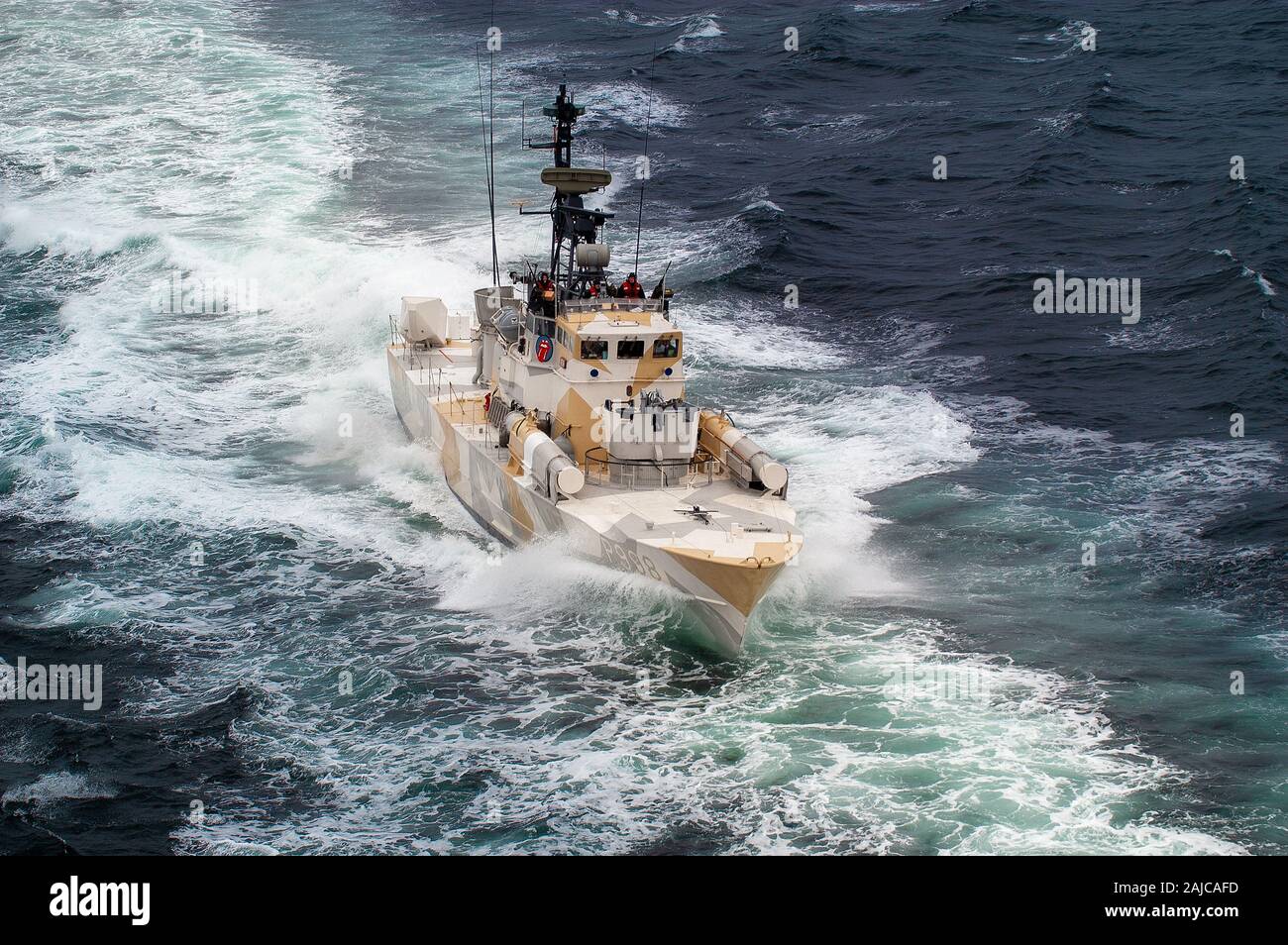 KNm Geir a Hauk classe MTB della marina norvegese le 14 navi di classe Hauk compongono la Flottilla Di Combattimento costiero, tutti avevano pagato entro il 2008 Foto Stock