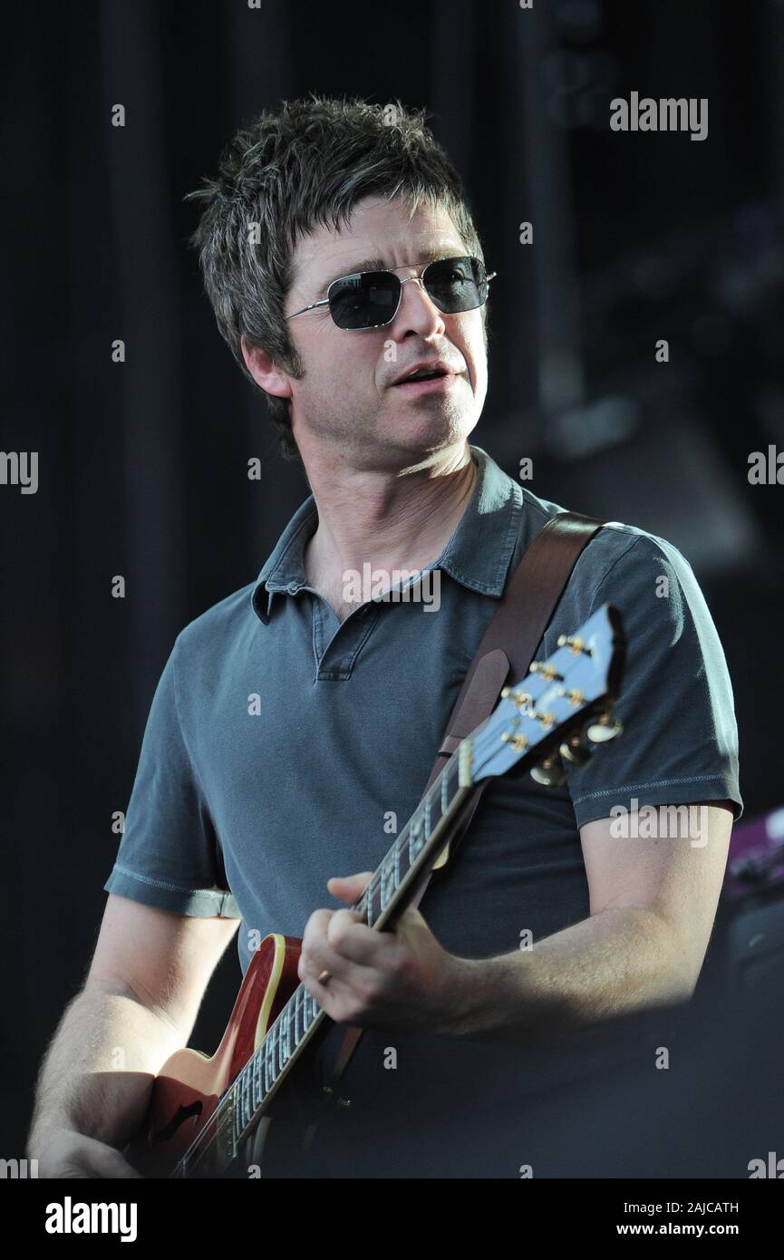 Rho (Milano) Italy 07/05/2012 : Noel Gallagher High flying uccelli in concerto durante l'evento musicale "Heineken Jammin festival'. Foto Stock