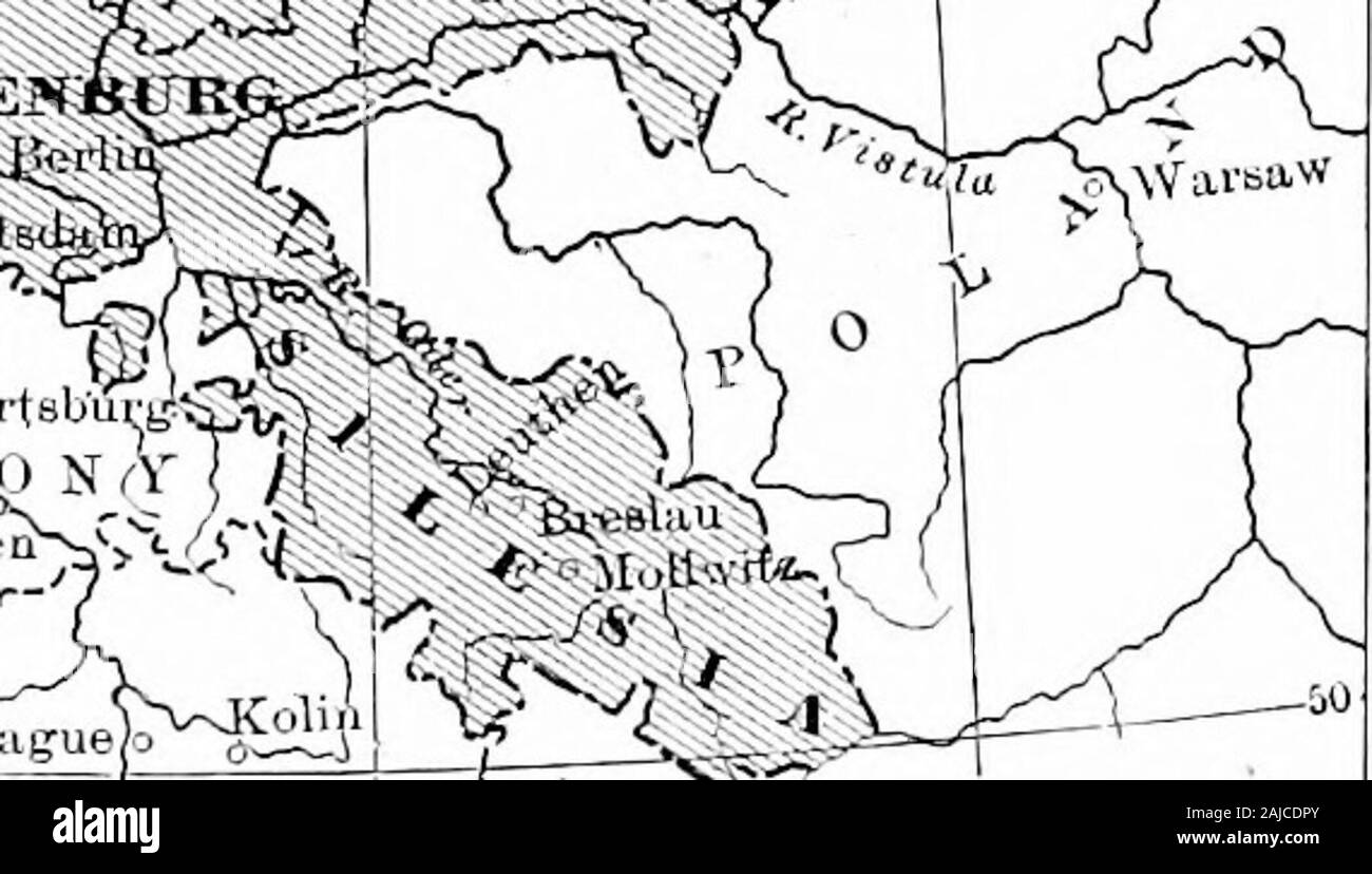 Tempi Medievali e Moderni : introduzione alla storia dell Europa occidentale formano la dissoluzione dell'Impero Romano fino al tempo presente . 1/ rii O H E)m I A J c- s^. La Prussia alla morte di FKEDEKICXi il Grande nel 1786 SCALA DI MIGLIA 0 M troppo ascesa della Russia e la Prussia ; Austria 415 Tsar, che era un ardente ammiratore di Federico, ha portato la Russia toconclude la pace con la Prussia, dopodiché Maria Theresa reluc-tantly hanno concordato di dare una volta di più la sua lotta con la sua veterate nemico. Poco dopo Inghilterra e Francia cameto termini e un insediamento di carattere generale è stato realizzato a Parigi nel 1763. Tre partizioni Foto Stock