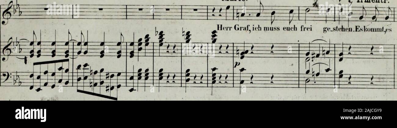 Der Waffenschmied : Komische Oper in drei Akten . 7504(4) r.i Marie. ^£P%^^ ( y Irmentr. HciT Graf, ich niijss euch fn-i j?e.st"-hfii.Esk("nuiil,"s. ^. Marie SIB kommt.iViir dn-ist und nicht ver.zaj^l, nur nicht ver.za^ trf=h ^^^^ff^^ J ii|J J 7^: Foto Stock
