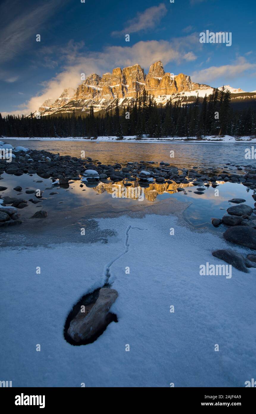 Castle Mountain - Banff - Canada Foto Stock