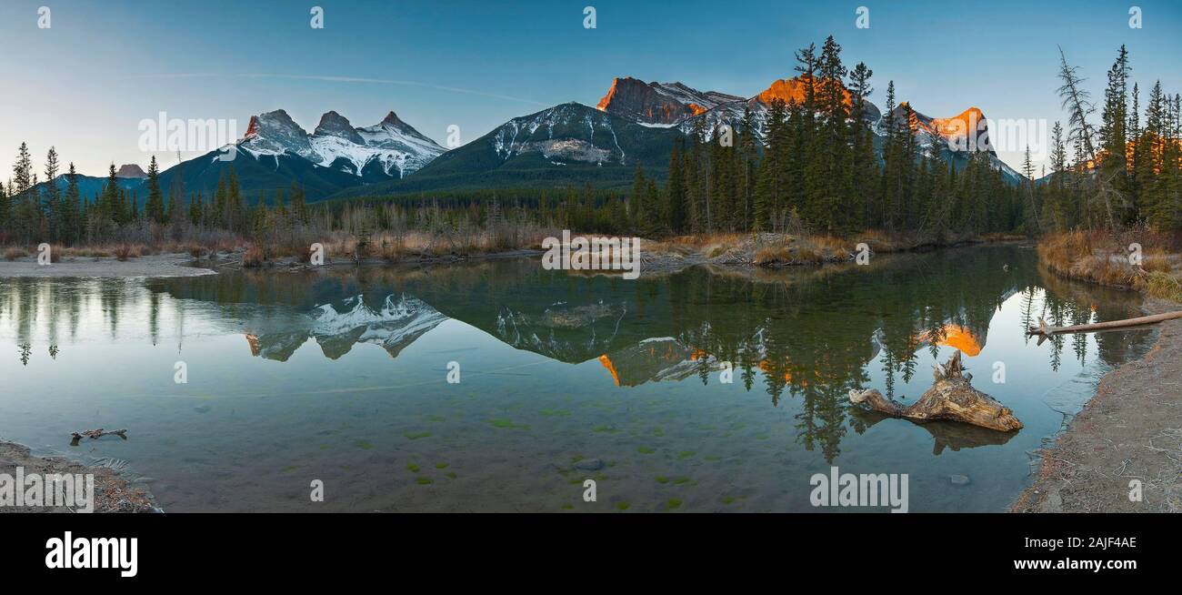 Le tre sorelle - Canmore - Banff - Canada Foto Stock