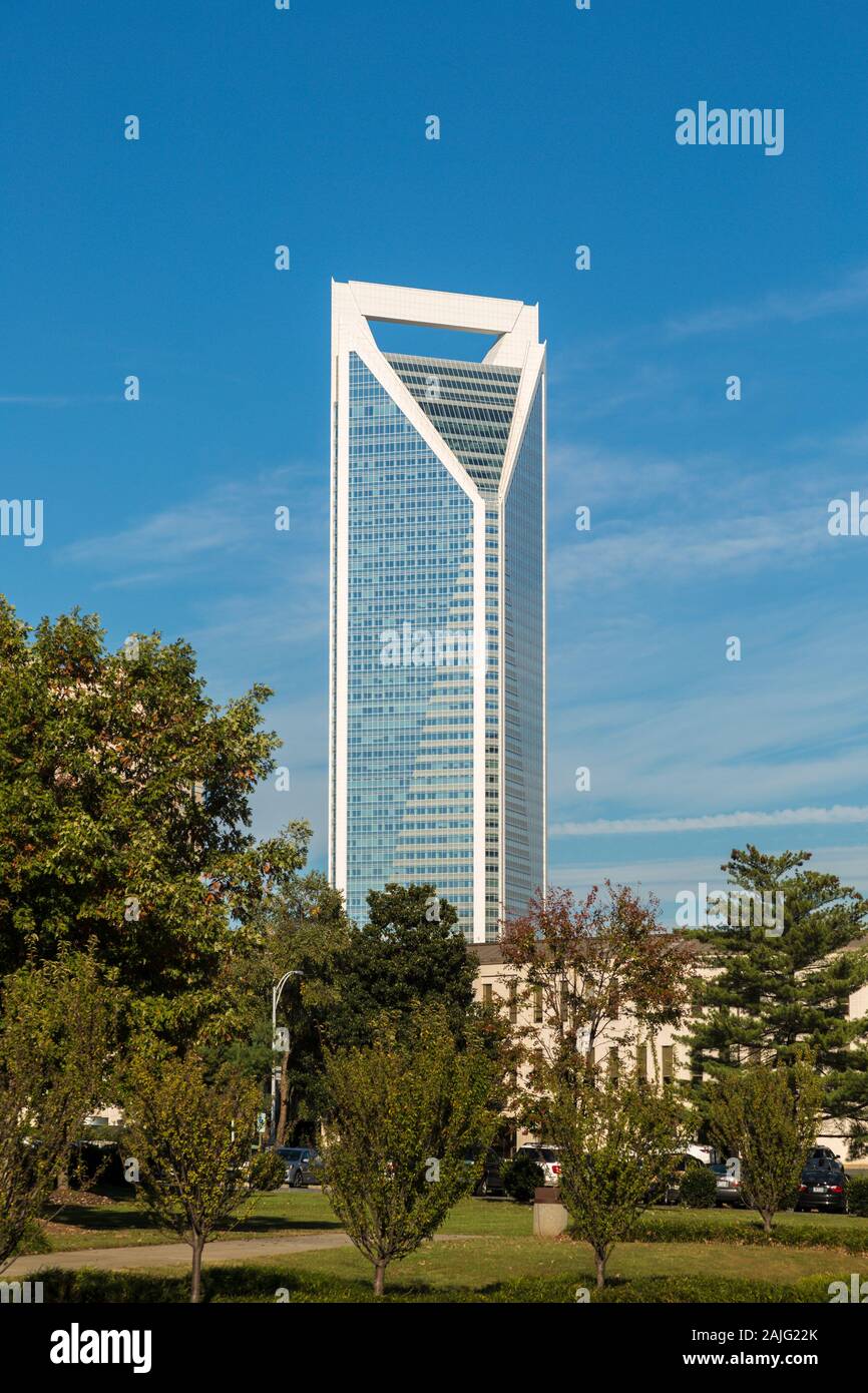 Duke Energy Center Tower Building, Charlotte, NC, Stati Uniti d'America Foto Stock