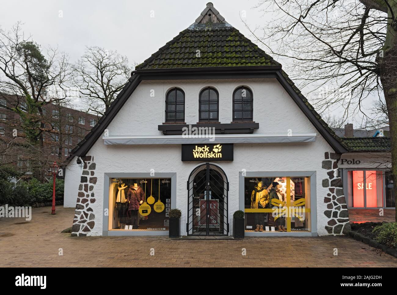 Jack Wolfskin outdoor negozio di moda a Timmendorfer Strand in Germania Foto Stock