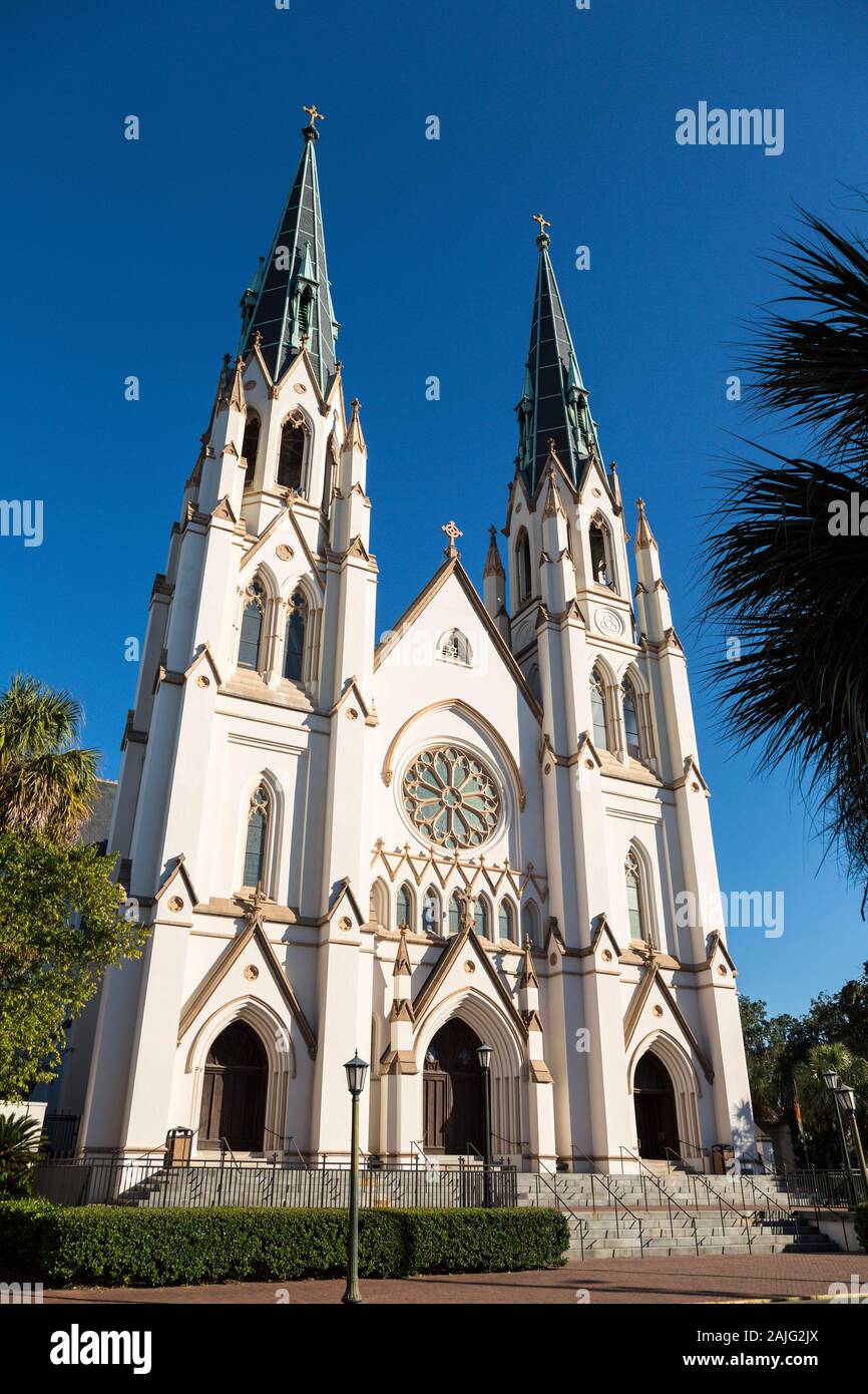San Giovanni Battista cattedrale, Savannah, GA, Stati Uniti d'America Foto Stock