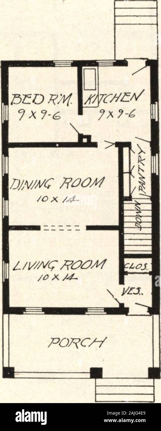 Case di cemento e il modo di costruire per loro. . Disegno n. 8 J 95 Dimensioni: larghezza, 20 metri di lunghezza, 32 piedi stampe blu sono costituiti da basementplan; piano piano; anteriore, posteriore, twoside elevazioni; le sezioni di parete e allnecessary particolari degli interni. Specifiche consistono di circa fifteenpages della questione dattiloscritte.. Prezzo delle stampe blu, insieme con un com-reparti insieme di dattiloscritte specifica-zioni solo dieci dollari abbiamo piani di posta e Specificationsthe stesso giorno ordine viene ricevuto. Piano di pavimento 155 Foto Stock