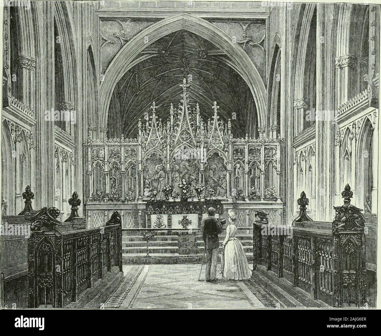 Le cattedrali e le abbazie e chiese di Inghilterra e Galles : descrittivo, storico, pittoriche . ngcs capomaestro Norton, e ha dato un minuto de-descrizione dell'edificio, che è di grande valore per la studente di architettura.Canyngcs, il cui altro benefactions per Redcliffe parrocchia erano più numerose, tookholy ordini più tardi nella vita dopo la morte di sua moglie, che amava teneramente,. Il REUEUOS. cantare la sua prima Messa, naturalmente, a San ]Iarys e ritirato al collegio ofWestbury-su-Trym, di cui egli divenne successivamente Dean e dove hedied circa 1474. Vi è una considerevole versione di Foto Stock