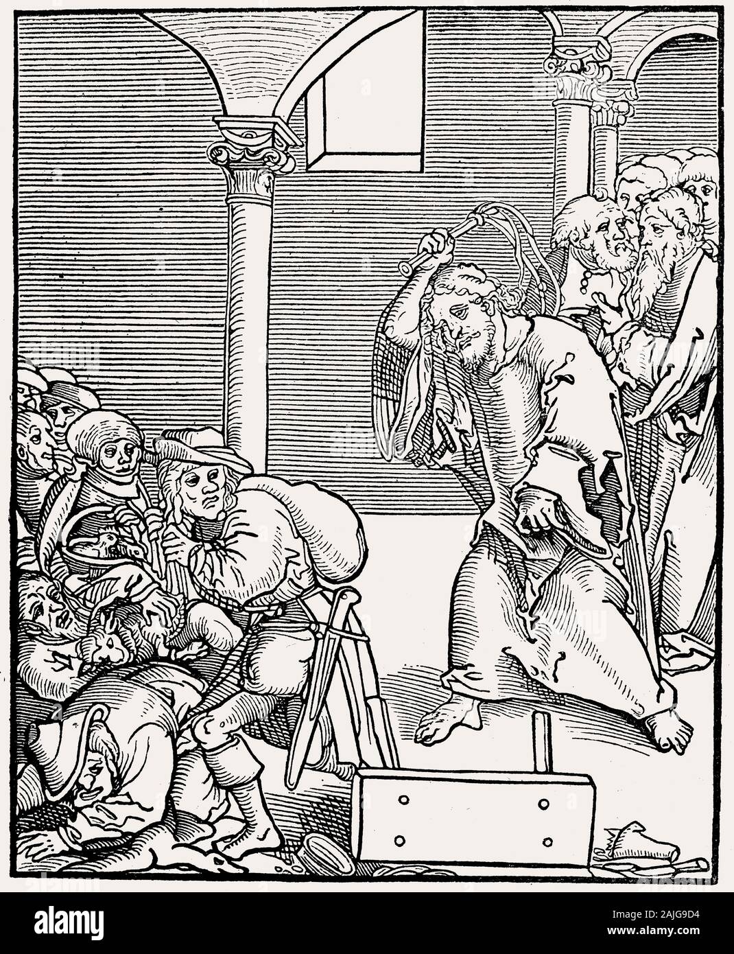 Passionale Christi und Antichristi da Lucas Cranach il Vecchio, 1521, Wittenberg Foto Stock