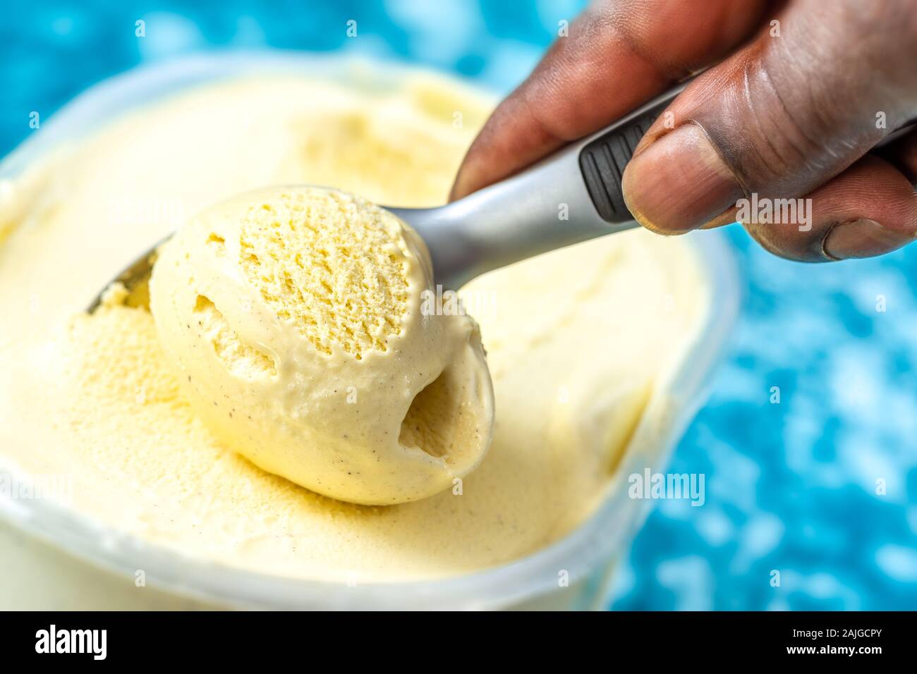 Gelato alla vaniglia. Foto Stock