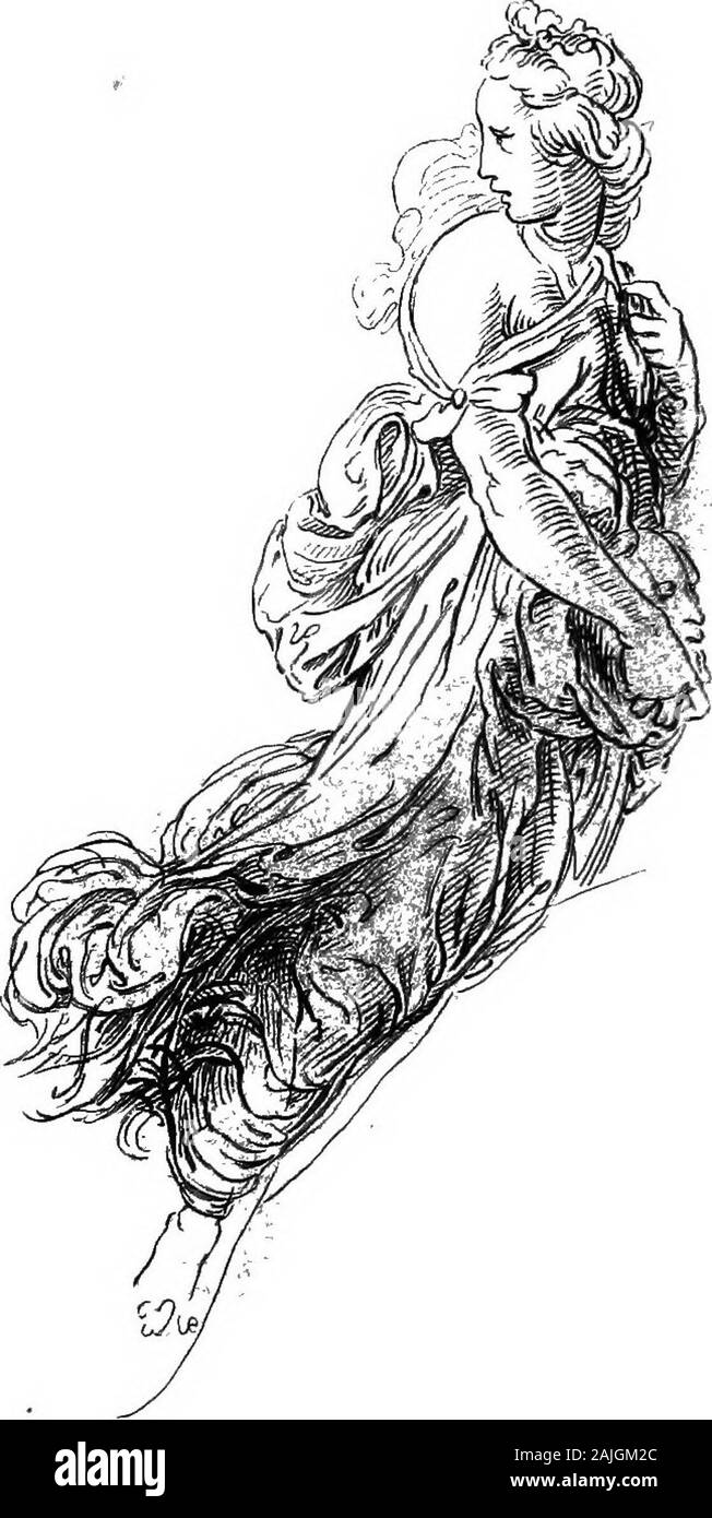 Facsimile di studi originali da Raffaelle nell'Università gallerie, Oxford . PL I:. Rala&Ue, 1-517 Melpomene :. Foto Stock