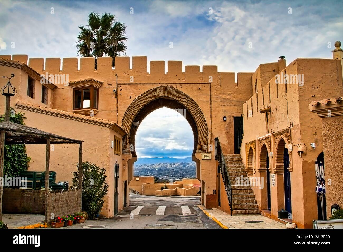Arco moresco, Cabrera, Andalusia. Foto Stock