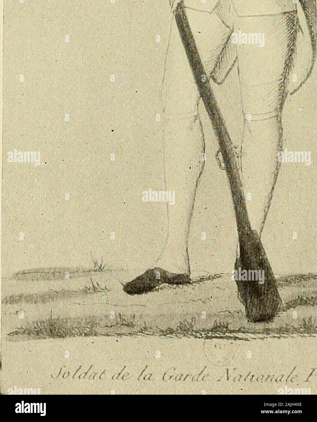 Simbolo e satira nella Rivoluzione Francese . // / K. La piastra 41. Una guardia nazionale in uniforme. Tasse ed estorsioni sono rappresentati come tanti ratsgnawing a colui che non è in grado di scappare, essendo trattenuto in parità 89 una sorta di gabbia che è incatenato al mulino e di bak-ing-forno del signore feudale. L'ex isrepresented di polizia come il diavolo, come una spia e una canaglia.ma il compagno foto, tutto è cambiato, eil orribile mucchio di teste a terra a leftgives uno un sentore di come essa è stata compiuta.i ratti sono tutti morti e appendere dalla coda dal recinto albero dell'arma nazionale, il luccio. Foto Stock