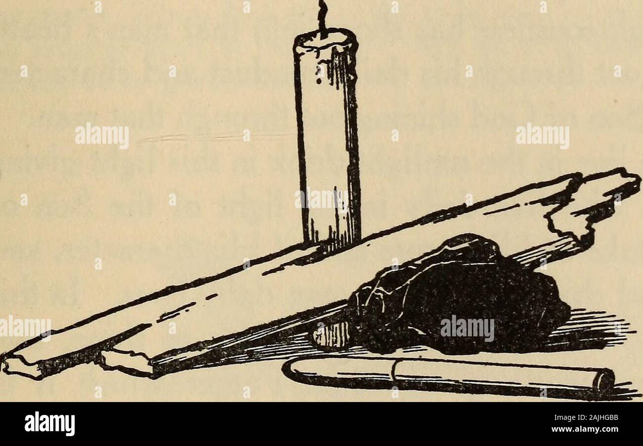 Con i bambini di Domenica, attraverso eye-gate, e orecchio-gate verso la città dei bambini-anima . tshining dalla luce propria. Tutta la luce che vi è nel thewood, o nel settore del carbone, o nella candela, o in qualsiasi altra cosa che makesa luce a tutti, deriva la propria origine dalla sun. La luce che proviene da theburning di questo woodis semplicemente il releas-ing della luce thathas stato accumulatedfrom i raggi di lightshining dal sunupon l'albero mentre itwas crescente, yearafter anno, nel campo candela, carbone e legno. o sulla foresta. E ora, quando esso è in fiamme, si rilascia semplicemente o getta fuori tha Foto Stock