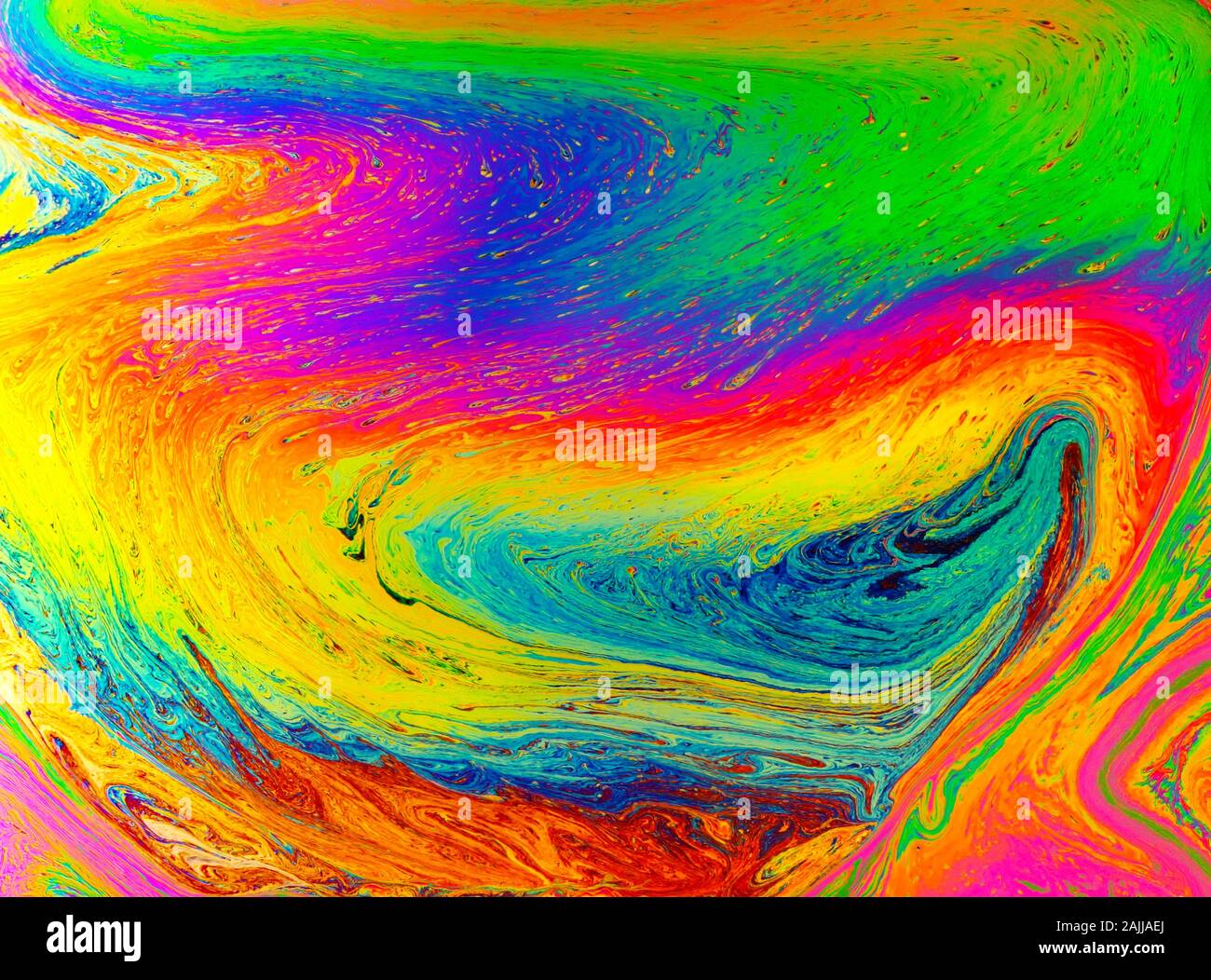 Sfondo psichedelico. Universo di fiori. Concept Art Design. Sfondo multicolore. Foto Stock
