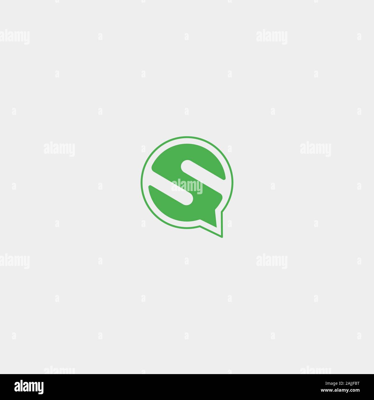 Lettera S Chat Logo vettoriale o icona del Design Illustrazione Vettoriale