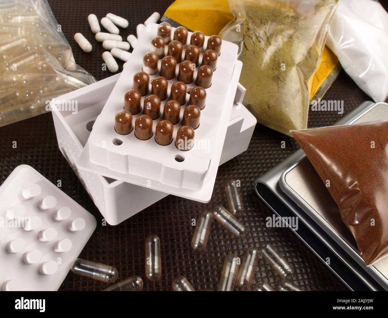 Macchina per capsule - sana nutrizione Foto Stock