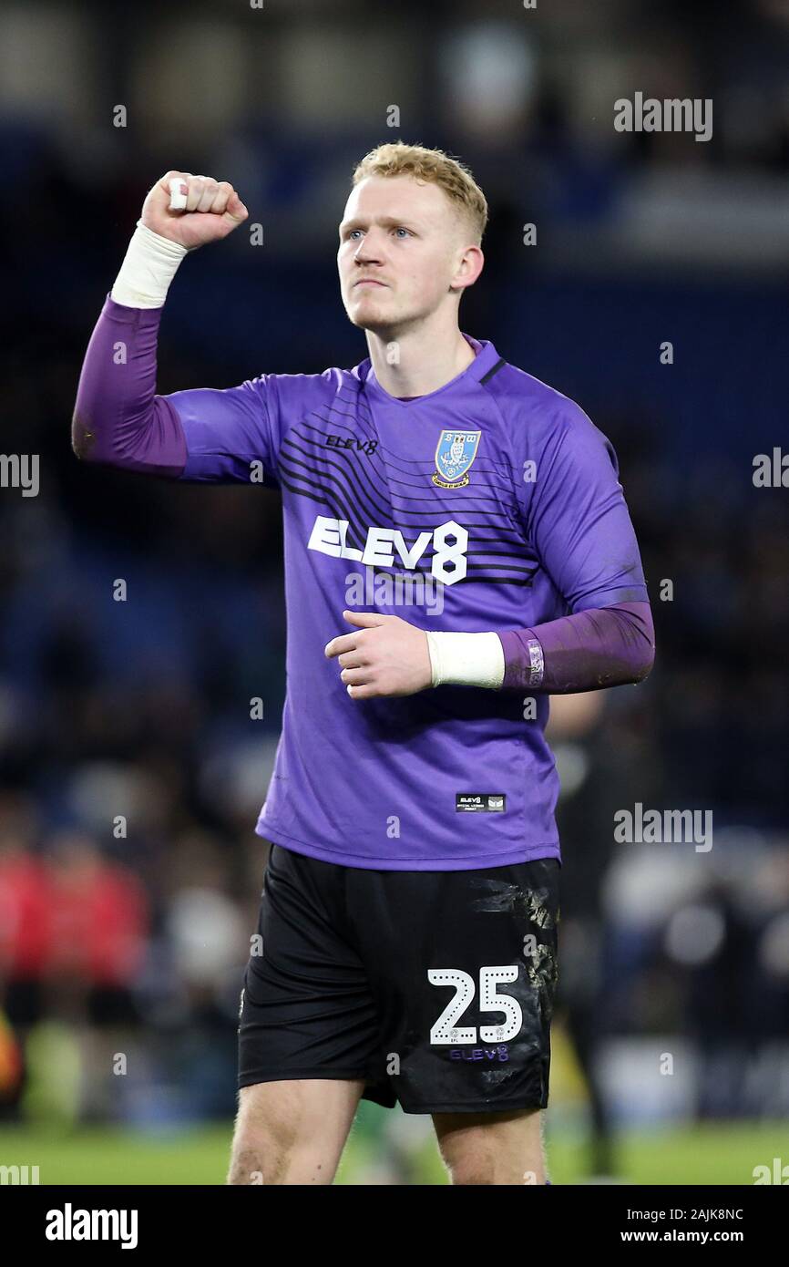 Brighton e Hove, Regno Unito. 04 gen, 2020. Cameron Dawson di Sheffield Mercoledì durante la FA Cup terzo turno match tra Brighton e Hove Albion e Sheffield Mercoledì presso la American Express Community Stadium di Brighton e Hove, in Inghilterra il 4 gennaio 2020. Foto di Dave Peters. Solo uso editoriale, è richiesta una licenza per uso commerciale. Nessun uso in scommesse, giochi o un singolo giocatore/club/league pubblicazioni. Credit: UK Sports Pics Ltd/Alamy Live News Foto Stock