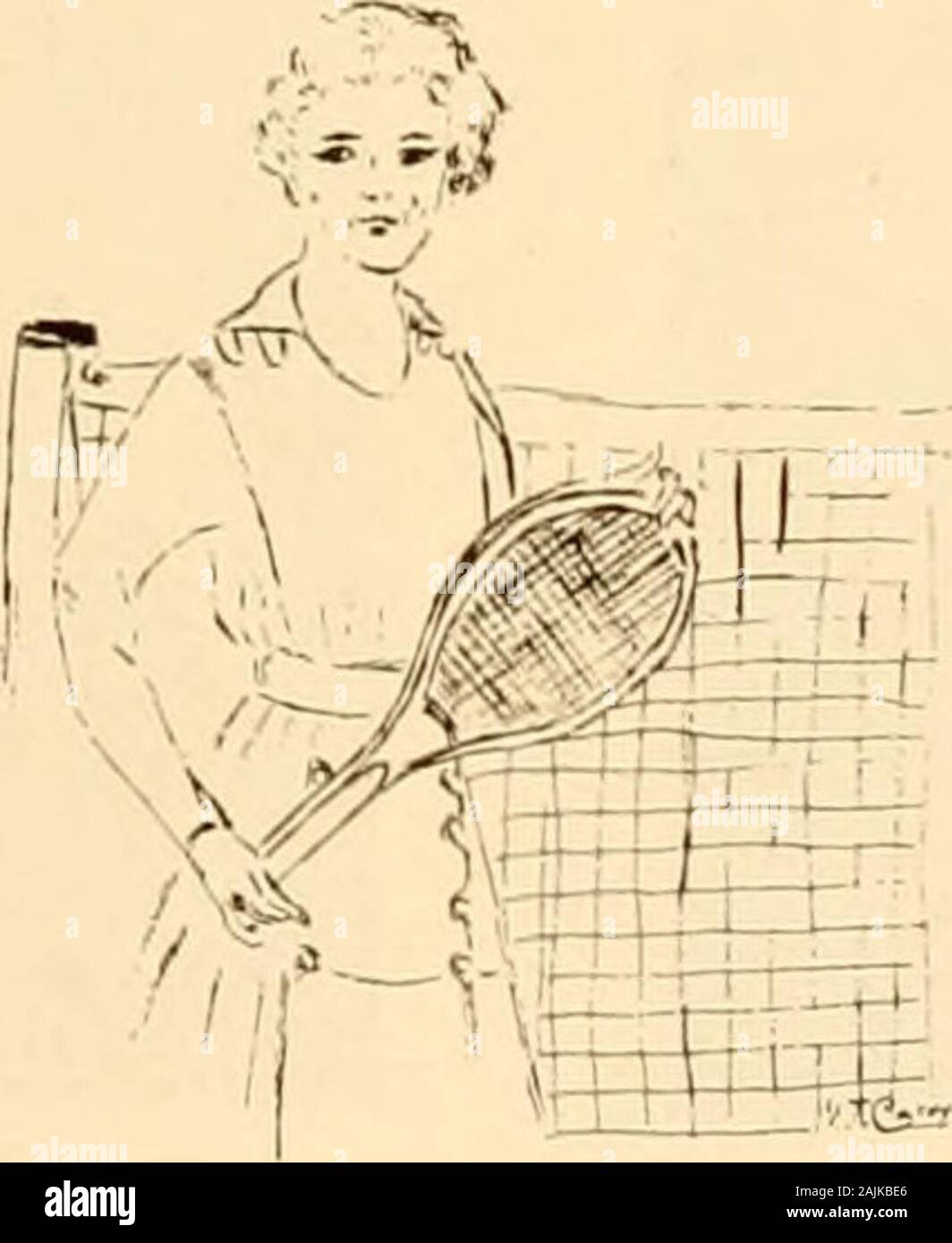 L'Eco . Tennis Champions 16-Bessie Finestern Marjorie Worsham. La pagina uno centinaio di nove la CE HP I 1- 9 ?- 1 "-" 7" ? Foto Stock