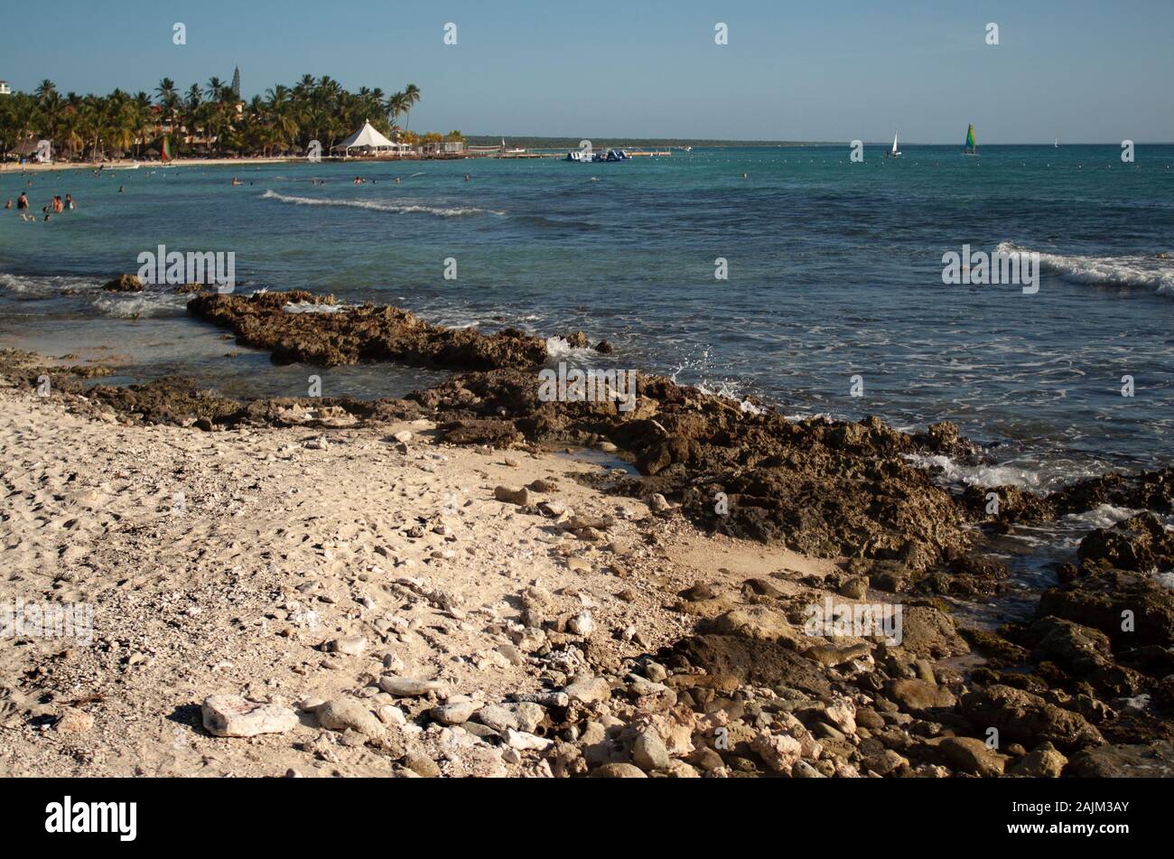 Vista della costa Dominicus 6 Foto Stock
