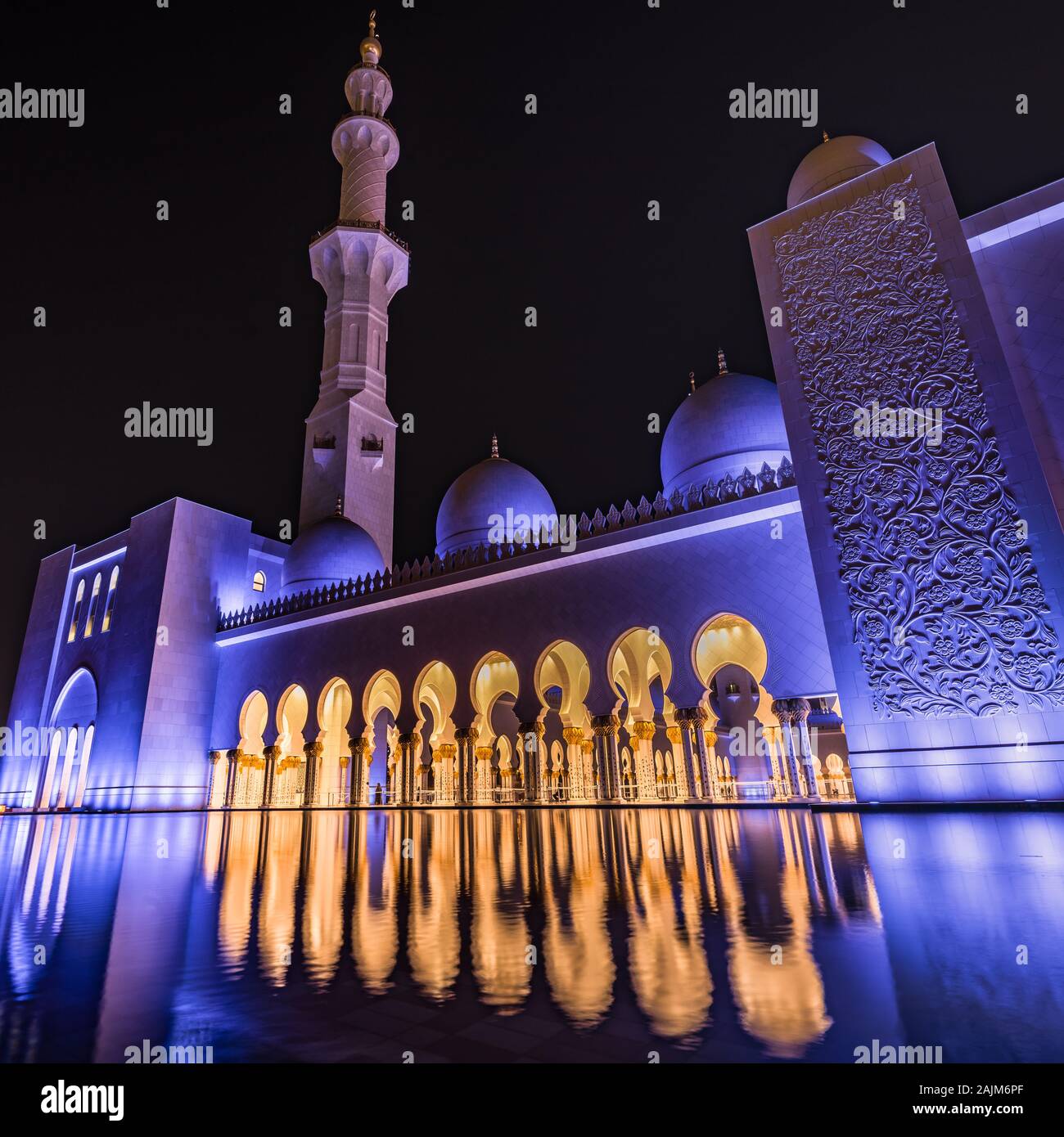 Sheikh Zayed Grande moschea Foto Stock