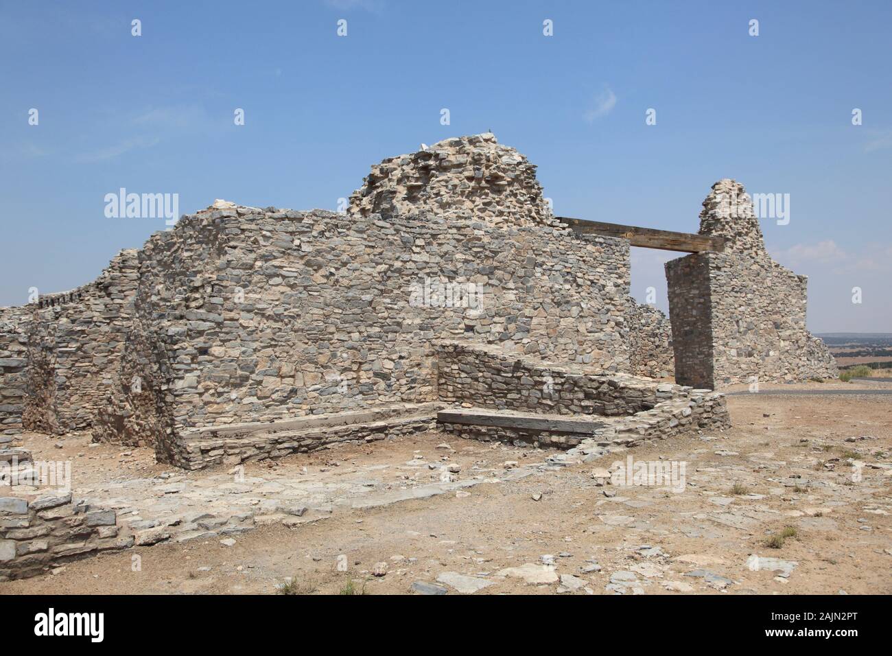 Gran Quivira, chiesa, rovine, Salinas Pueblo Missions National Monument, Salinas Valley, Nuovo Messico, STATI UNITI D'AMERICA Foto Stock