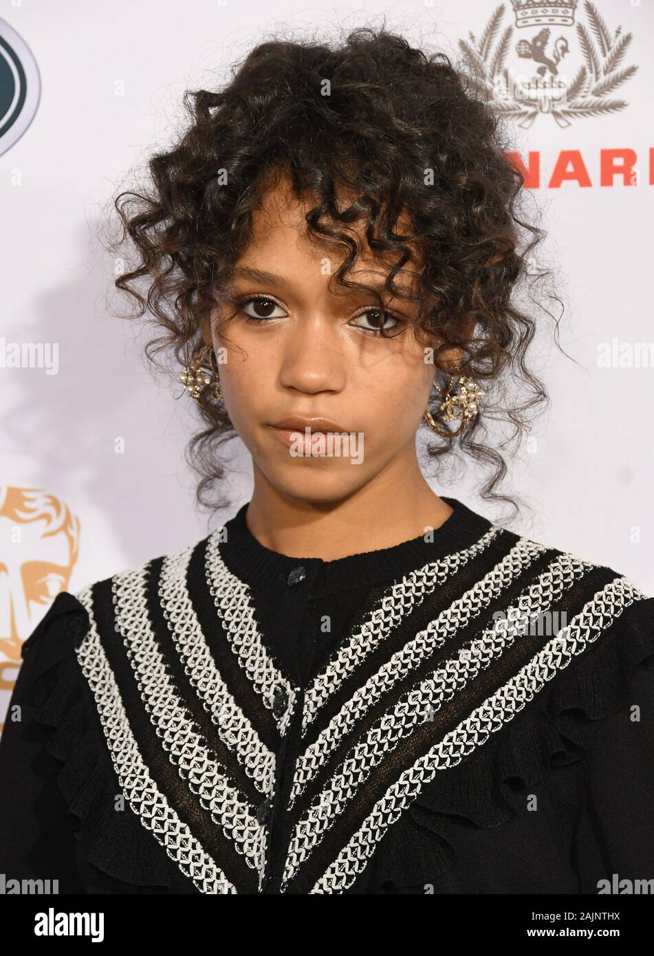 04 Gennaio 2020 - Beverly Hills, la California - Taylor Russell. Il 2020 BAFTA Los Angeles Tea Party tenutosi al Four Seasons Los Angeles (credito Immagine: © Birdie Thompson/AdMedia via ZUMA filo) Foto Stock