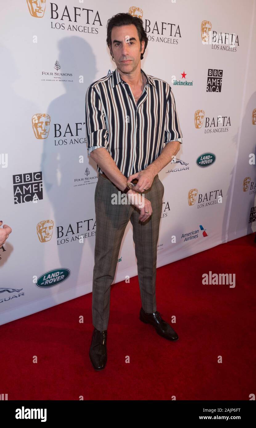 Los Angeles, Stati Uniti d'America. 05 gen, 2020. Sacha Baron Cohen assiste il BAFTA Los Angeles Awards stagione Tea Party al Hotel Four Seasons di Beverly Hills, in California, USA, il 04 gennaio 2020. | Utilizzo di credito in tutto il mondo: dpa picture alliance/Alamy Live News Foto Stock