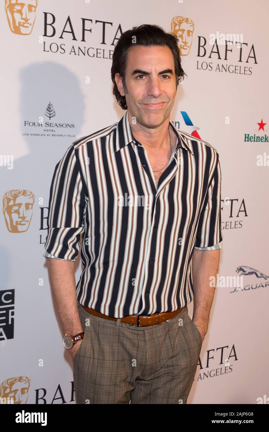 Los Angeles, Stati Uniti d'America. 05 gen, 2020. Sacha Baron Cohen assiste il BAFTA Los Angeles Awards stagione Tea Party al Hotel Four Seasons di Beverly Hills, in California, USA, il 04 gennaio 2020. | Utilizzo di credito in tutto il mondo: dpa picture alliance/Alamy Live News Foto Stock