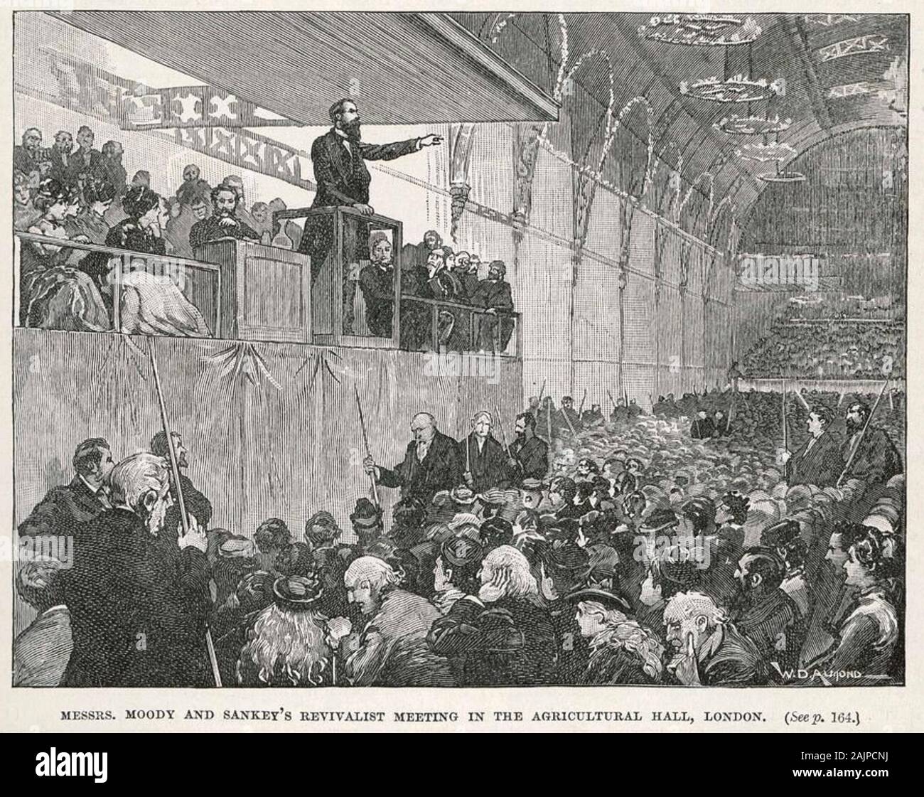 IRA SANKEY e DWIGHT MOODY American evangelisti a Londra sale agricola nel 1875 Foto Stock