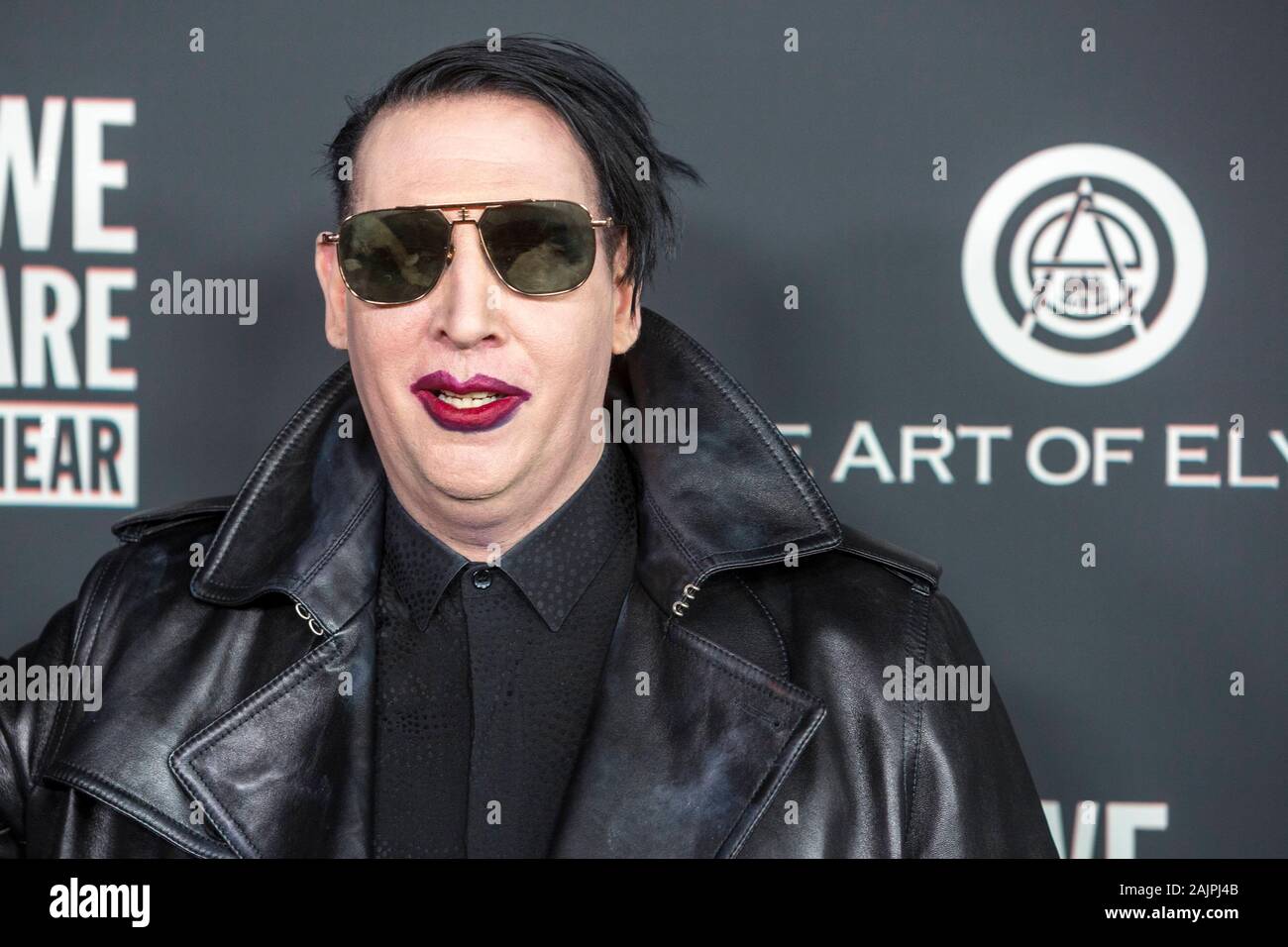 Los Angeles, Stati Uniti d'America. 04 gen, 2020. Marilyn Manson assiste l'arte di Elysium del XIII annuale di Black Tie esperienza artistica "cielo" al Palladium di Hollywood e Los Angeles, California, USA, il 04 gennaio 2020. | Utilizzo di credito in tutto il mondo: dpa picture alliance/Alamy Live News Foto Stock