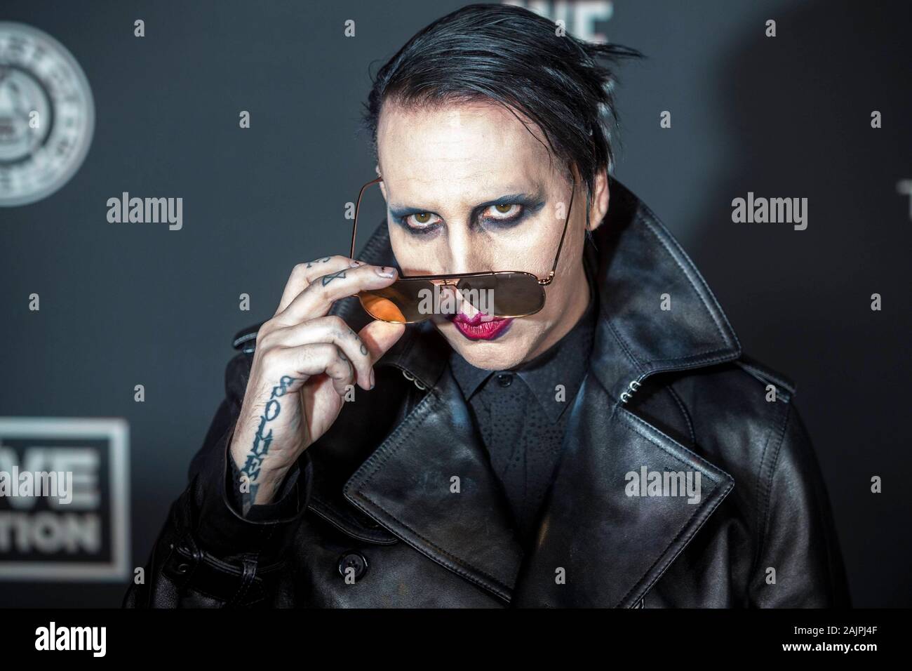 Los Angeles, Stati Uniti d'America. 04 gen, 2020. Marilyn Manson assiste l'arte di Elysium del XIII annuale di Black Tie esperienza artistica "cielo" al Palladium di Hollywood e Los Angeles, California, USA, il 04 gennaio 2020. | Utilizzo di credito in tutto il mondo: dpa picture alliance/Alamy Live News Foto Stock