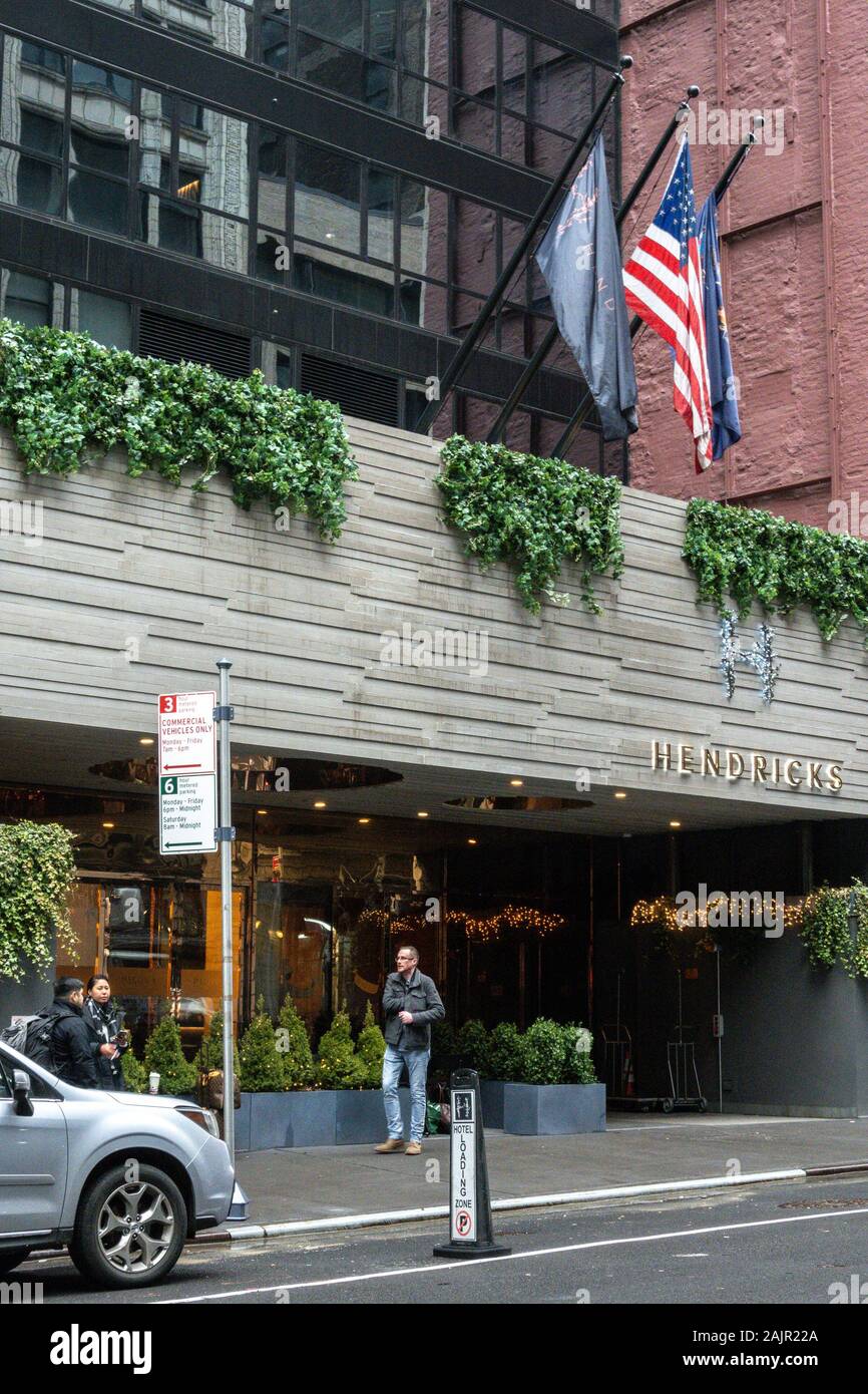 Hotel Hendricks su W un38th Street nel centro di New York City, Stati Uniti d'America Foto Stock