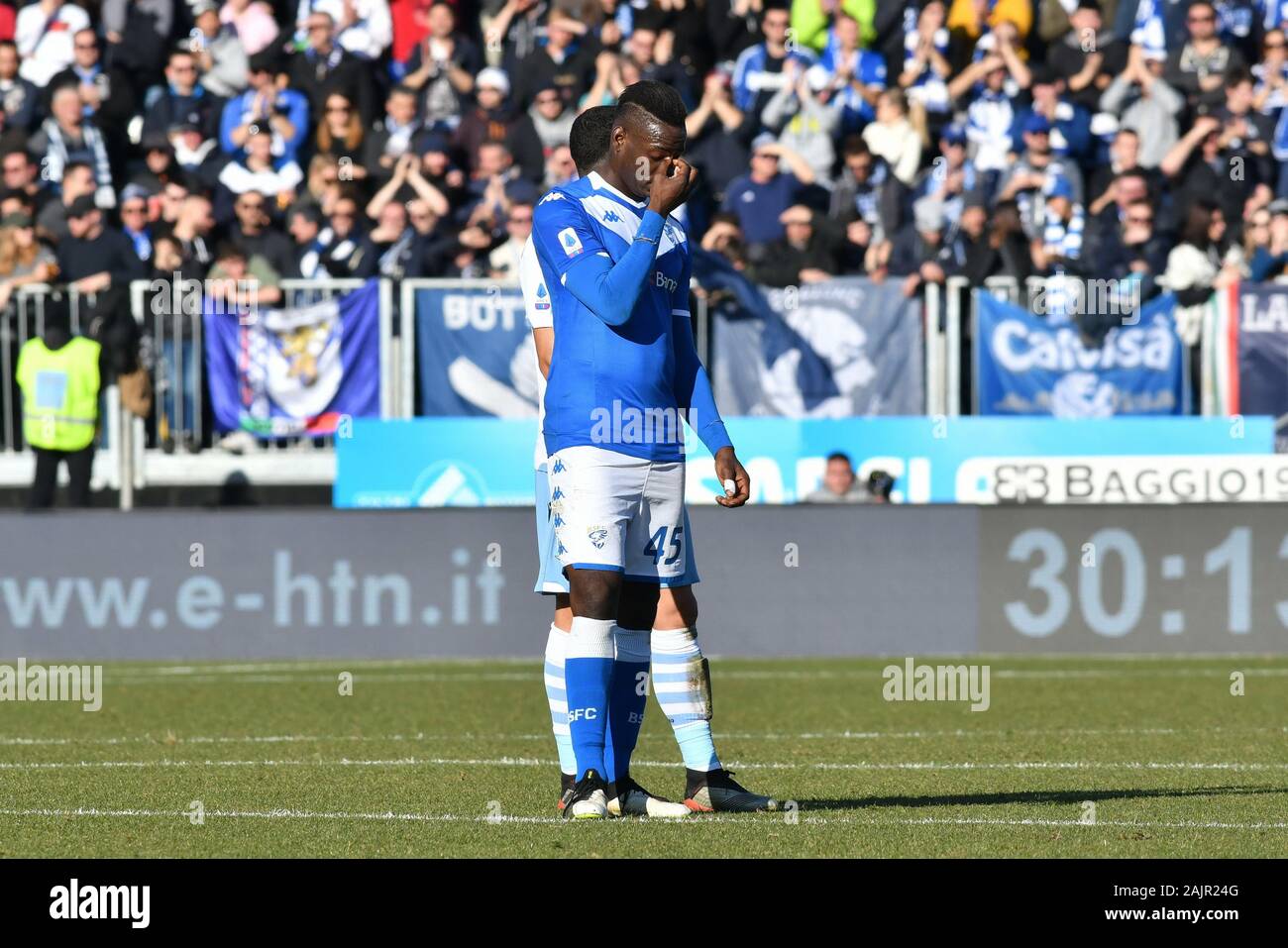 Brescia, Italia. 05 Jan 2020. balotelli brescia durante Brescia vs Lazio, italiano di calcio di Serie A del campionato Gli uomini a Brescia, Italia, 05 gennaio 2020 Credit: Indipendente Agenzia fotografica/Alamy Live News Foto Stock