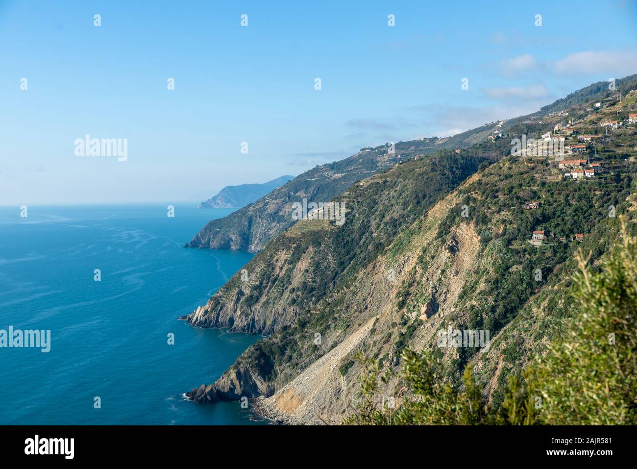 Giornata Di Trekking Da Riomaggiore A Campiglia, Parco Nazionale Delle Cinque Terre, Sito Unesco, Liguria, Italia Foto Stock