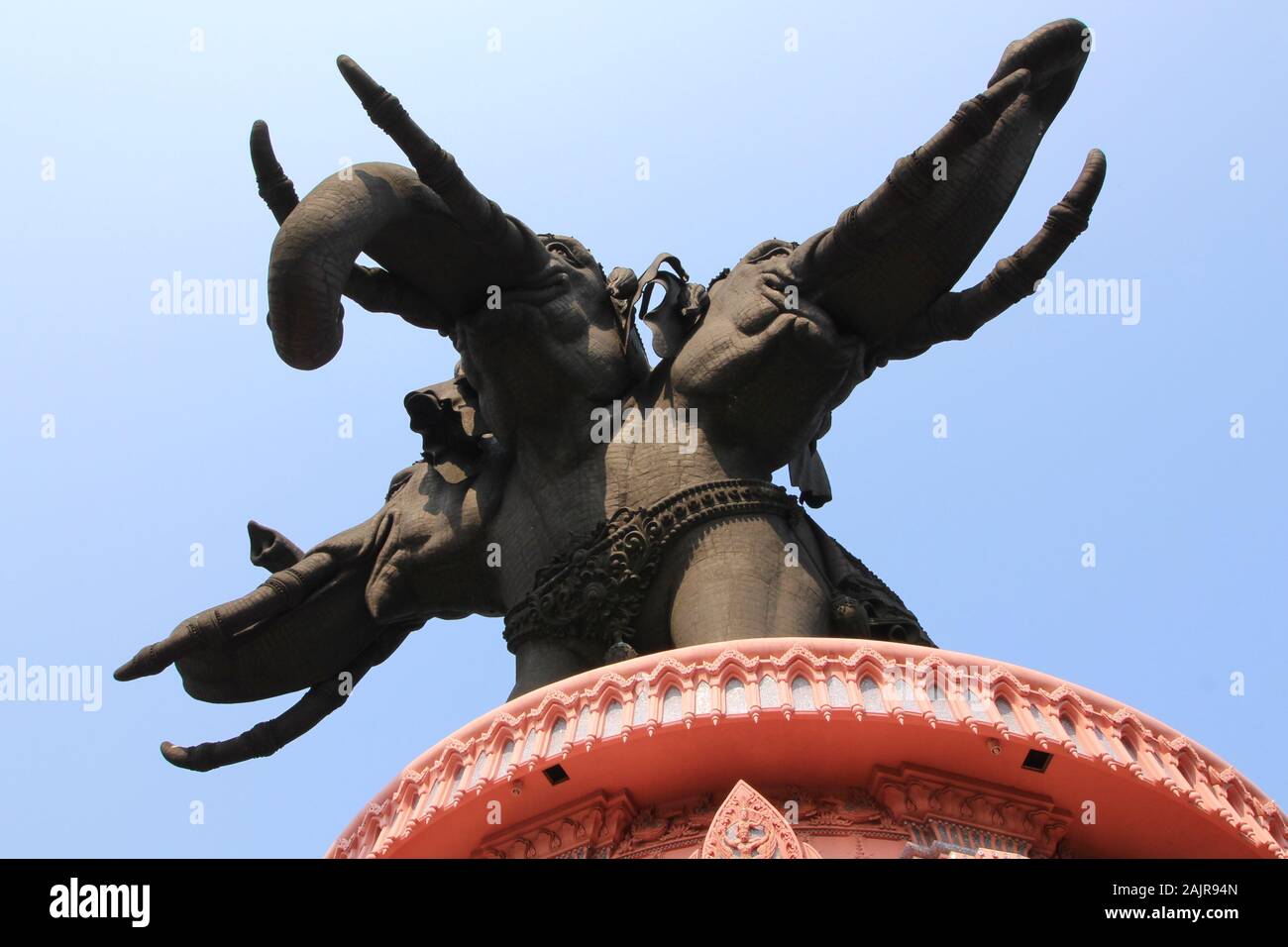 I tre capi dell'Elefante presso il Museo di Erawan Foto Stock
