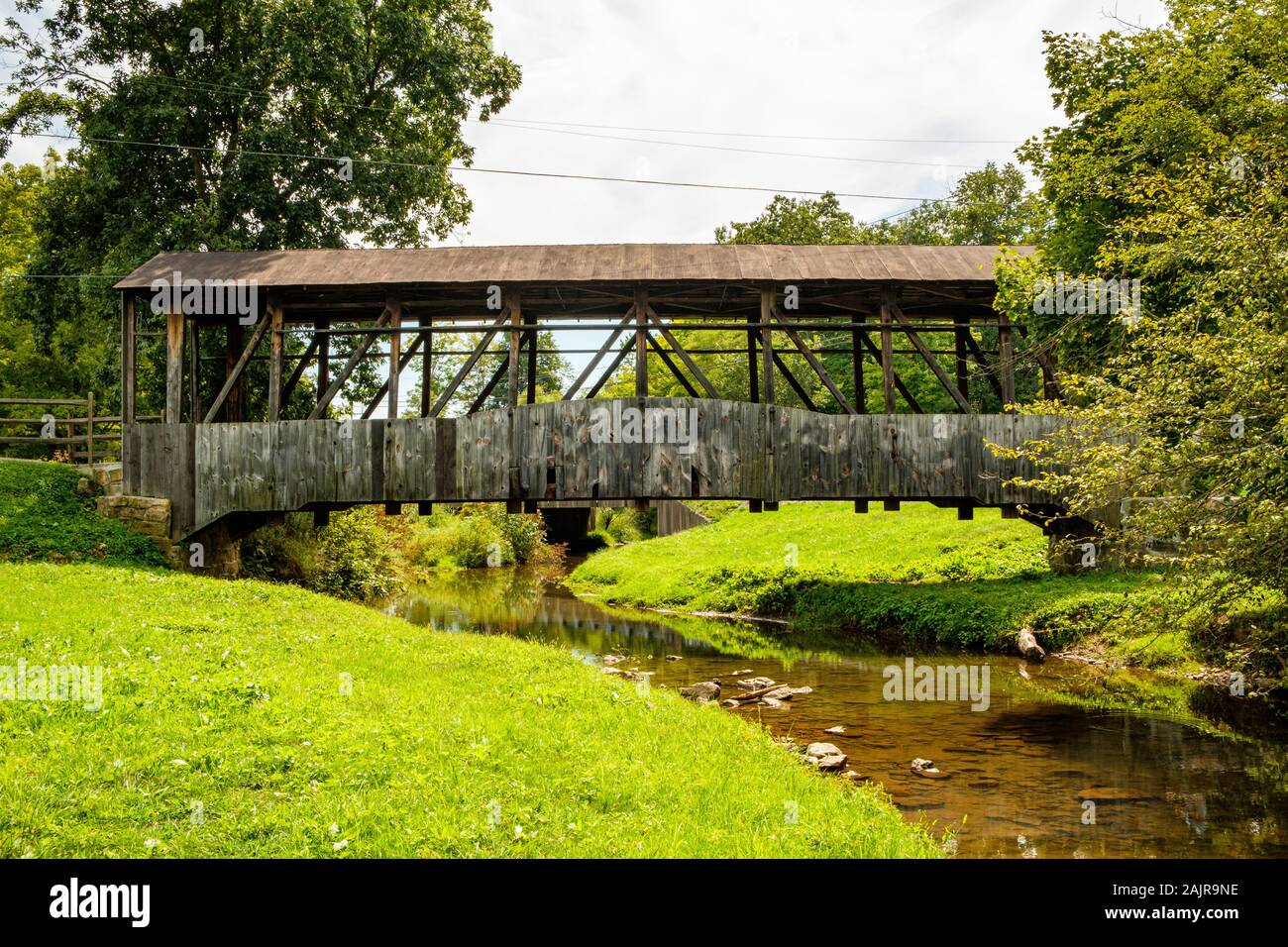 Cuppetts ponte coperto, Courtland Road, Napier Township, PA Foto Stock