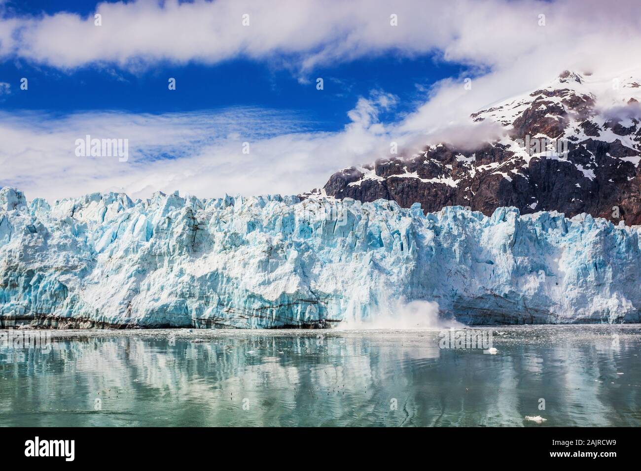 L'Alaska. Margerie ghiacciaio nel Parco Nazionale di Glacier Bay. Foto Stock