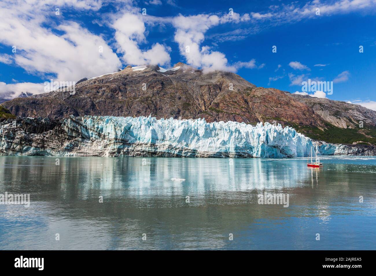 L'Alaska. Margerie ghiacciaio nel Parco Nazionale di Glacier Bay. Foto Stock