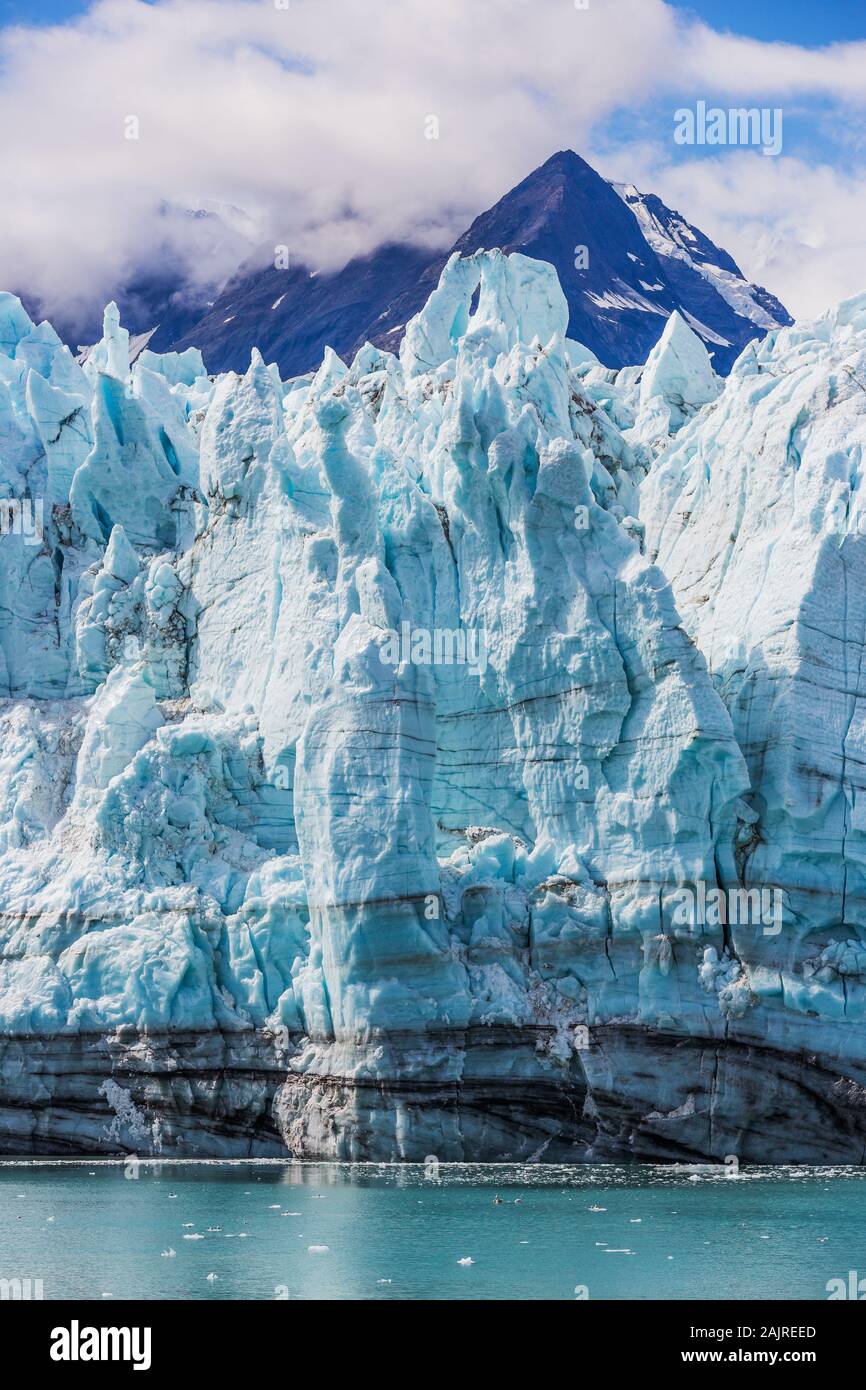 L'Alaska. Margerie ghiacciaio nel Parco Nazionale di Glacier Bay. Foto Stock