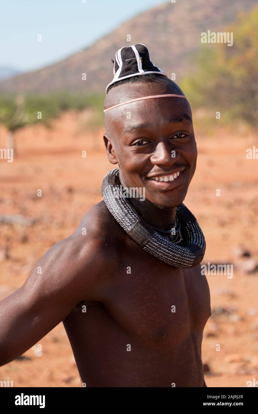 Himba, Mann, Namibia, signor: n. Foto Stock